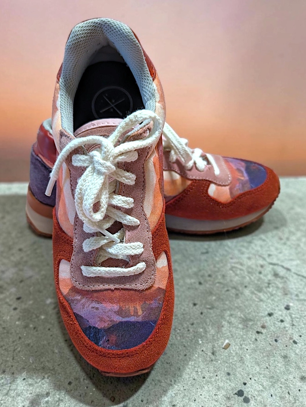 inkkas Andes Jogger In Pink, Rust & Purple Mixed-Media Women's Sneaker